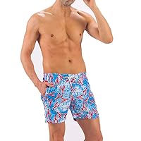Mens Swimming Trunks Quick Dry Swim Shorts Mens Swim Trunks with Liner Bathing Suits