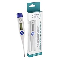 Dynarex Digital & Oral Thermometer with Standard Tip for Adults and Kids, Accurate Medical Indicator with Alarm Measures Temperature by Mouth or Under The Arm, White