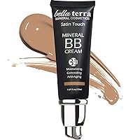 Bellaterra Cosmetics BB Cream Tinted Moisturizer, Mineral Foundation, Concealer, Anti-Aging, Natural Sun Protection, All Shades 1.69oz - Medium Tan 105