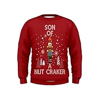 PattyCandy Funny Xmas Outfit Nutcracker Christmas Kids Boys Sweatshirt Sweater, Size 2-16