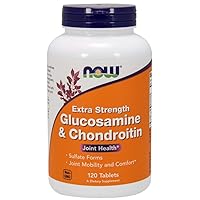 NOW Supplements, Glucosamine & Chondroitin Extra Strength, Sulfate Forms, 120 Tablets