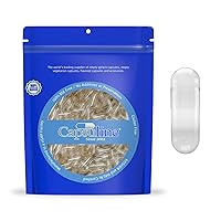 Size 000 - Clear Empty Gelatin Capsules - Empty Gel Pill Capsules - DIY Pure Bovine Pill Capsule Filling - Empty Caps - Kosher, Gluten Free, Halal and Non-GMO Certified (50 Count, Clear)