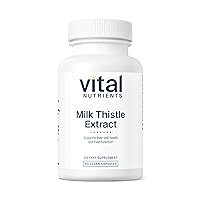 Vital Nutrients Milk Thistle Extract 250mg | Vegan Supplement to Supports Healthy Liver Function and Detoxification* | Gluten, Dairy and Soy Free | 60 Capsules