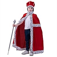 Boy King Costume Royal Prince Crown and Robe