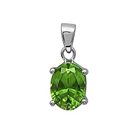 Multi Choice Oval Shape Gemstone 925 Sterling Silver Solitaire Pendant, Birthday Gift Jewelry, Pendant Jewelry