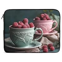 Laptop Sleeve 15inch Raspberries in Cup Slim Laptop Case Cover Waterproof Briefcase Shockproof Protective Notebook Case