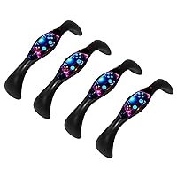 4 Pack 5.6 Inch Cabinet Pulls Galaxy Gaming Controller, Black Drawer Pulls Cabinet Handles Hardware Cupboard Handles for Kitchen Home Bathroom