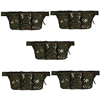 BESTOYARD 5 Pcs Outdoor Sports Bag Waist Pouch for Camping Camouflage Waist Bag Garden Bag Organizer Bag for Mountaineering Phone Storage Bag Phone Bag Travel Tool Oxford Cloth Multifunction