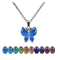 Initial Necklaces Sensing Color Changing Pendant Necklace Assorted Styles Unisex Best Gifts Rose Paperclip