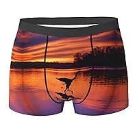 Hunting Flying Wild Ducks Print Warriors & Scholars Mens Boxer Briefs for Men Pack of Underwear Boys Boxer Briefs