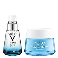 Vichy Vichy Intense Hydration Kit, Hyaluronic Acid Face Serum and Moisturizer, To Strengthen and Hydrate Dry Sensitive Skin, 1.0 ct.