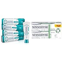 Sensodyne Pronamel Fresh Breath Enamel Toothpaste for Sensitive Teeth 4 Ounces x 4 and Sensodyne Complete Protection Sensitive Toothpaste for Gingivitis 3.4 Ounces Pack of 2