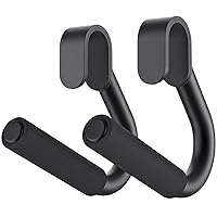 SELEWARE Multifunctional Grip Gym Handles Robust Steel Tubing Netural Grip Pullup Handle Attachments For Pull-up Bars Barbells Resistance Bands Workout Handles Covered w/Comfy Foam 1 Pair