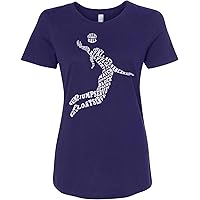 Threadrock Women's Volleyball Player Typography Fitted T-Shirt