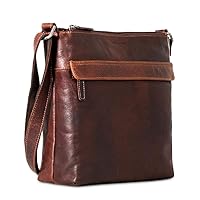 Voyager Zippered Crossbody Hobo #7832 (Brown)