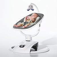 Rocking Bassinet for Baby & Baby Swing, Multiple-Motion Swing with Remote, White