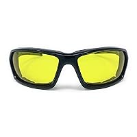 The Biker Motorcycle Padded Glasses Shades, Outdoor Sports Wrap Around Sunglasses