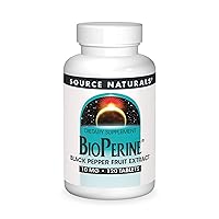Source Naturals BioPerine - Black Pepper Fruit Extract, Promotes Nutrient Absorption* 10 mg, - 120 Tablets