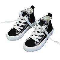 Girls Boys High Top Canvas Shoes Kids Casual Lace up Tennis Sneakers