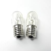 2 Pcs Light Bulbs 15 Watt, 5/8 Base, 2SCW Screw in for Sewing Machines (Option：110V)