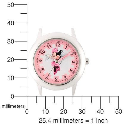 Disney Minnie Mouse Kids' Stainless Steel Time Teacher Analog Quartz Watch