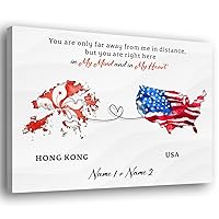 You Are Right Here In My Heart Hong Kong Expats Personalized Canvas Art, Poster and Wall Art Picture Print Modern Family Bedroom Decor Posters Full Size