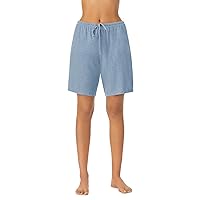 Nautica Women's Sleepwear Cotton Jersey Knit Pajama Bermuda Sleep Shorts (Regular and Plus Size)