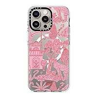 CASETiFY Clear Case for iPhone 15 Pro Max [Not Yellowing / 6.6ft Drop Protection/Compatible with Magsafe] - Animal Prints - Cheetah Paradise Pink - Clear