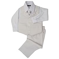 Boys Summer Linen Blend Suit Vest G270 Dresswear Set