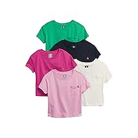 Baby Girls' 5-Pack Mix and Match Pocket T-Shirt