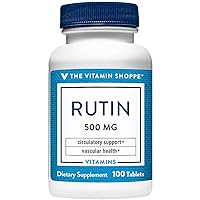 Rutin 500MG, Supports Circulation, Supports Vascular Health, Aids in The Absorption of Vitamin C, Once Daily (100 Tablets)