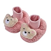 Winter Children Baby Toddler Shoes for Boys and Girls Socks Shoes Slip On Plush Warm Solid Color Cute Boys Shoes Size 11