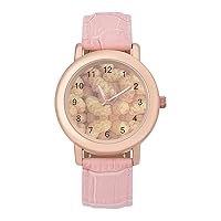 Peanut Flavored Snacks Casual Watches for Women Classic Leather Strap Quartz Wrist Watch Ladies Gift
