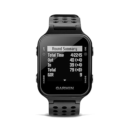 Garmin 010-03723-01 Approach S20, GPS Golf Watch with Step Tracking, Preloaded Courses, Black