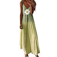 Womens Tie-Dye Beach Pullover Pluse Size Maxi Sundress Ladies Loose Long Slip Dress