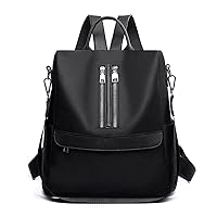Women Backpack Purse Leather Anti-theft Fashion Travel Casual Bag Detachable Ladies Covertible Shoulder Bag(Black)