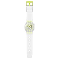Swatch Yellow-in-Jelly Quartz White Skeleton Dial Watch SO27E103
