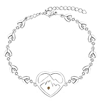 Stainless Steel Heart Chain Link Bracelet - Religious Inspirational Mustard Seed Charm Bracelet for Women Girls Y4431