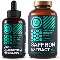 Liquid Chlorophyll and Saffron Capsules General Wellness Bundle