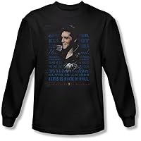 Elvis Presley - Mens Icon Long Sleeve Shirt In Black