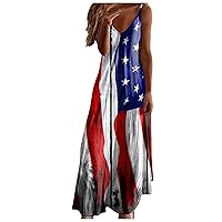 XJYIOEWT Summer Maxi Dresses for Women 2024 with Sleeves,Women Summer Sexy V Neck Suspender Long Dress Fashionable Print