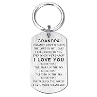 Grandma Grandpa Gifts from Granddaughter Grandson, Funny Cute Keychain Present for Birthday Christmas Thanksgiving