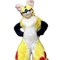 Fursuit Fullsuit Teen Costumes Child Full Furry Suit Furries Anime Digitigrade Costume Bent Legs Angel Dragon Black,blue,white S,M,L,XL,XXL,XXXL