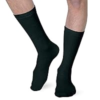 Diabetic Socks for Sensitive Feet Without Elastic for Men for Circulatory Problems, Edema and Neuropathy, Mild Compression, Black, Size 12-14, XL