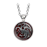 Game of Thrones Targaryen Pendant, Khaleesi Necklace, Daenerys Jewelry, Geek Jewelry, Geeky Girl Gift, Nerd Present, Nerdy Birthday Gifts