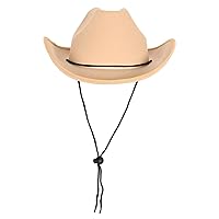 Beistle Black Felt Cowboy Hats 2 Piece Western Headwear Halloween Costume Accessories