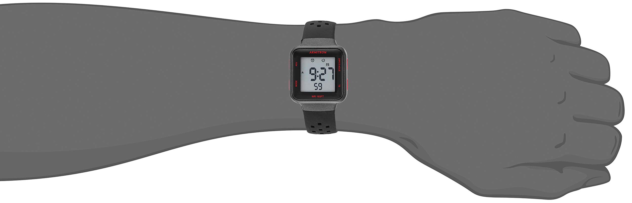 Armitron Sport Unisex Digital Chronograph Interchangeable Silicone Strap Watch, 45/7123