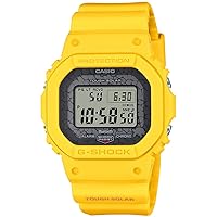 Casio GW-B5600 Series Wristwatch, Equipped with Bluetooth, Radio Solar,, Limited Model: Gray/Yellow, Resin Band