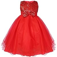 YiZYiF Kids Girls' Sequined Party Bridesmaid Flower Girl Dress Graduation Recital Gown