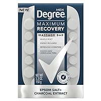 Degree Men Maximum Recovery Massage Bar Soap Charcoal, 5.3 Oz.